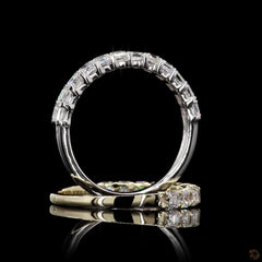 Asscher Lab Grown Diamond Half Eternity Ring For Her