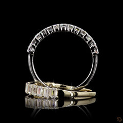 Emerald Lab Diamond Half Eternity Ring For Her