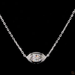 1.0Ct Lab Diamond Solitaire Bezel Set Necklace in 14K Gold