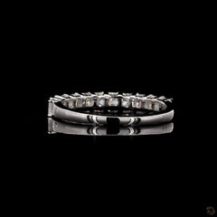 Princess Shape Lab Diamond Half Eternity Ring