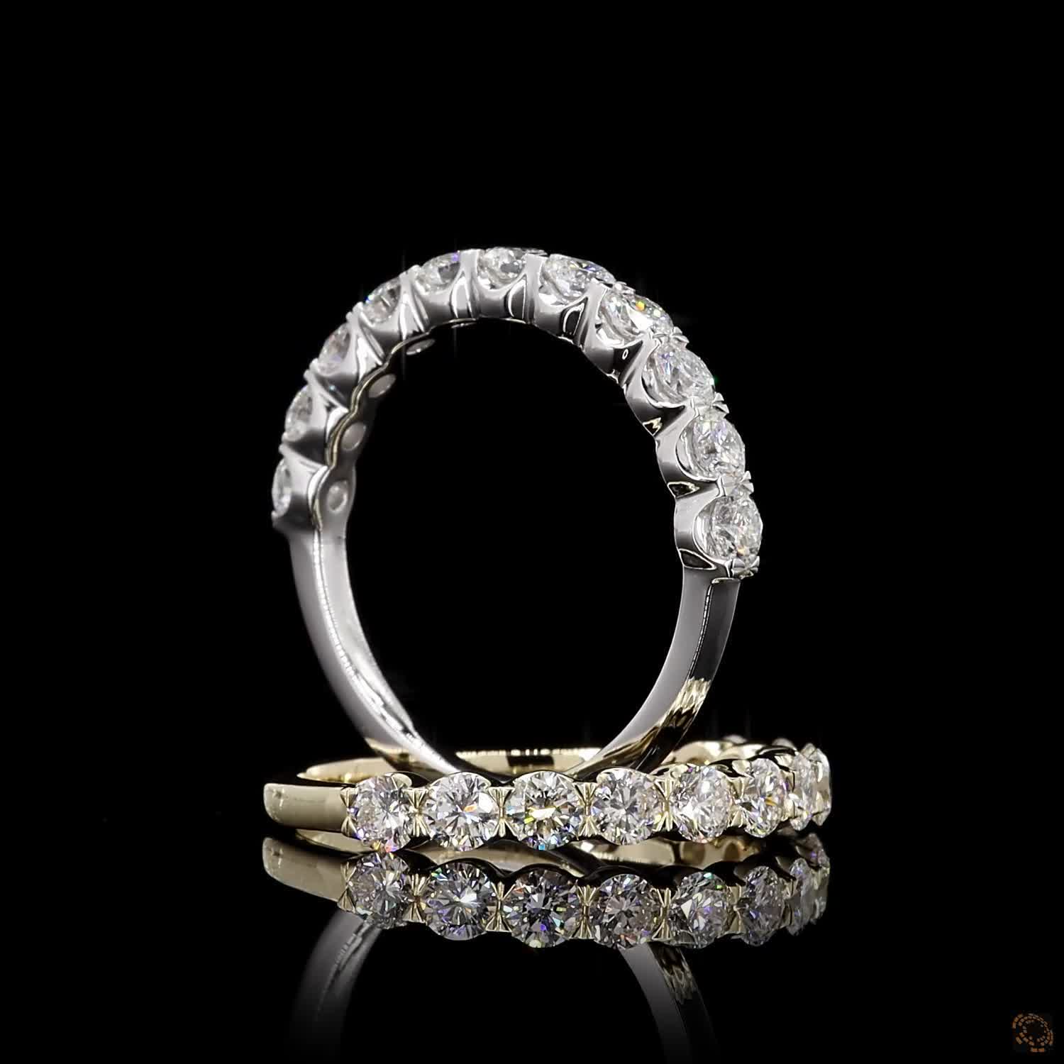 Round Brilliant Diamond Half Eternity Ring