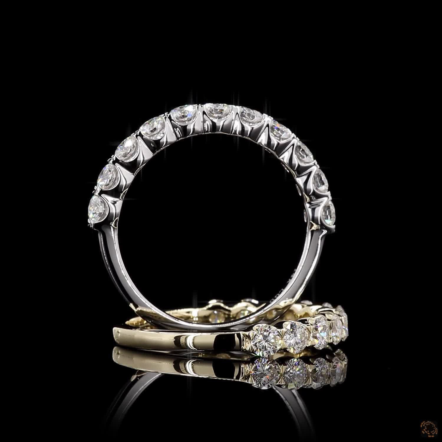 Round Brilliant Diamond Half Eternity Ring