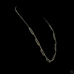 1.0 Ct paper Clip Link Necklace in 14K Gold