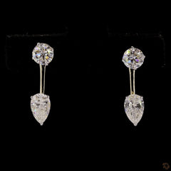 1.28 Ct Lab Grown Diamond Jacket Drop Earring in 14K Gold