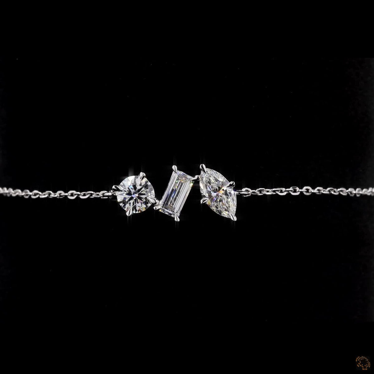 1.46 Carat Lab Diamond Chain Bracelets in 14K Gold