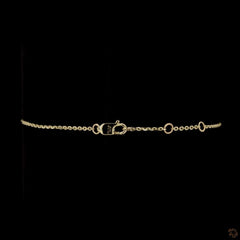 1.46 Carat Lab Diamond Chain Bracelets in 14K Gold