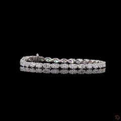 10.60 Carat Oval East West Lab Diamond Tennis Bracelet