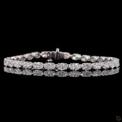 10.60 Carat Oval East West Lab Diamond Tennis Bracelet