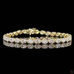 10.60 Carat Oval East West Lab Diamond Tennis Bracelet