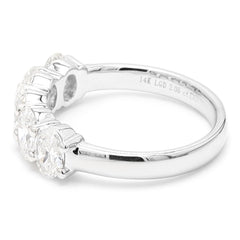 1.50-2.00Ct Oval Diamond Five Stone Anniversary Ring, Vintage Engagement Rings Crafted in 14K Gold