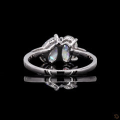 2.0 Carat Oval and Pear Toi Et Moi Engagement Ring