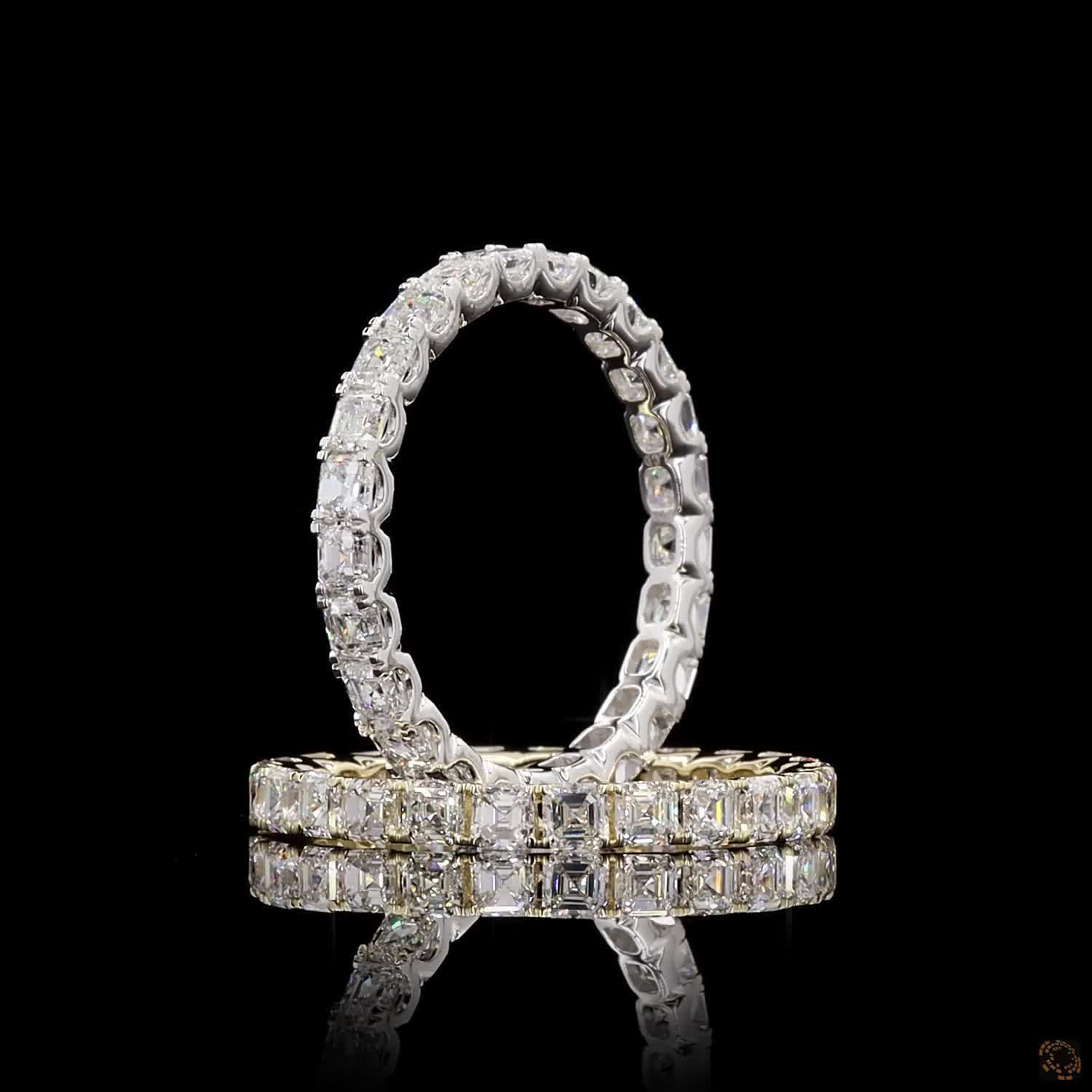 Asscher Cut Diamond Full Eternity Ring