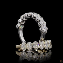 Oval Lab Diamond Half Eternity Ring