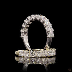 Princess Shape Lab Diamond Half Eternity Ring