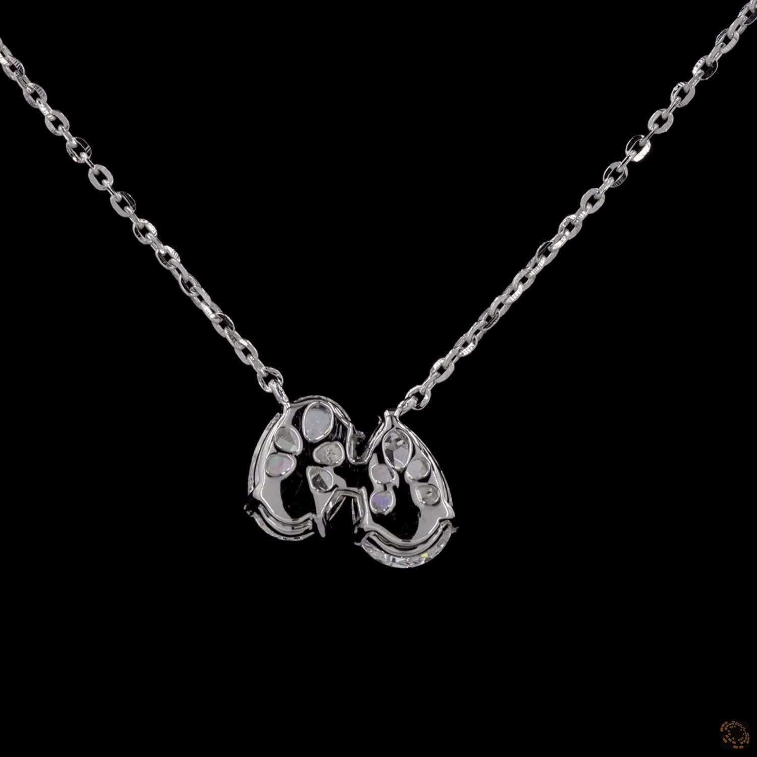 2.0Ct Toi Et Moi Necklace With Pear and Oval Diamond