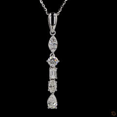 2.23 Carat Multi shape Diamond Designer Pendant For Her