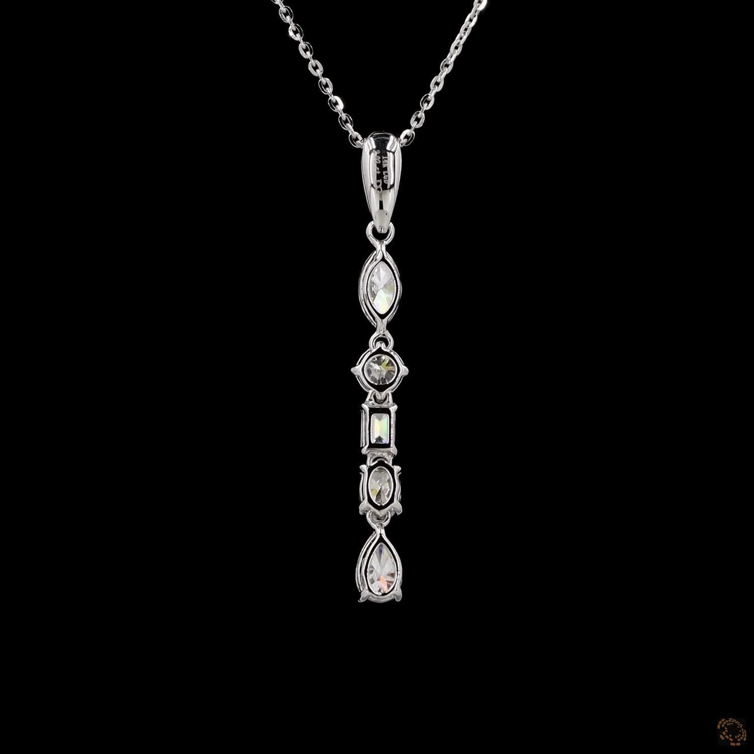 2.23 Carat Multi shape Diamond Designer Pendant For Her