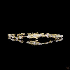 2.42 Multi Shape Lab Diamond Tennis Bracelets in 14K Gold