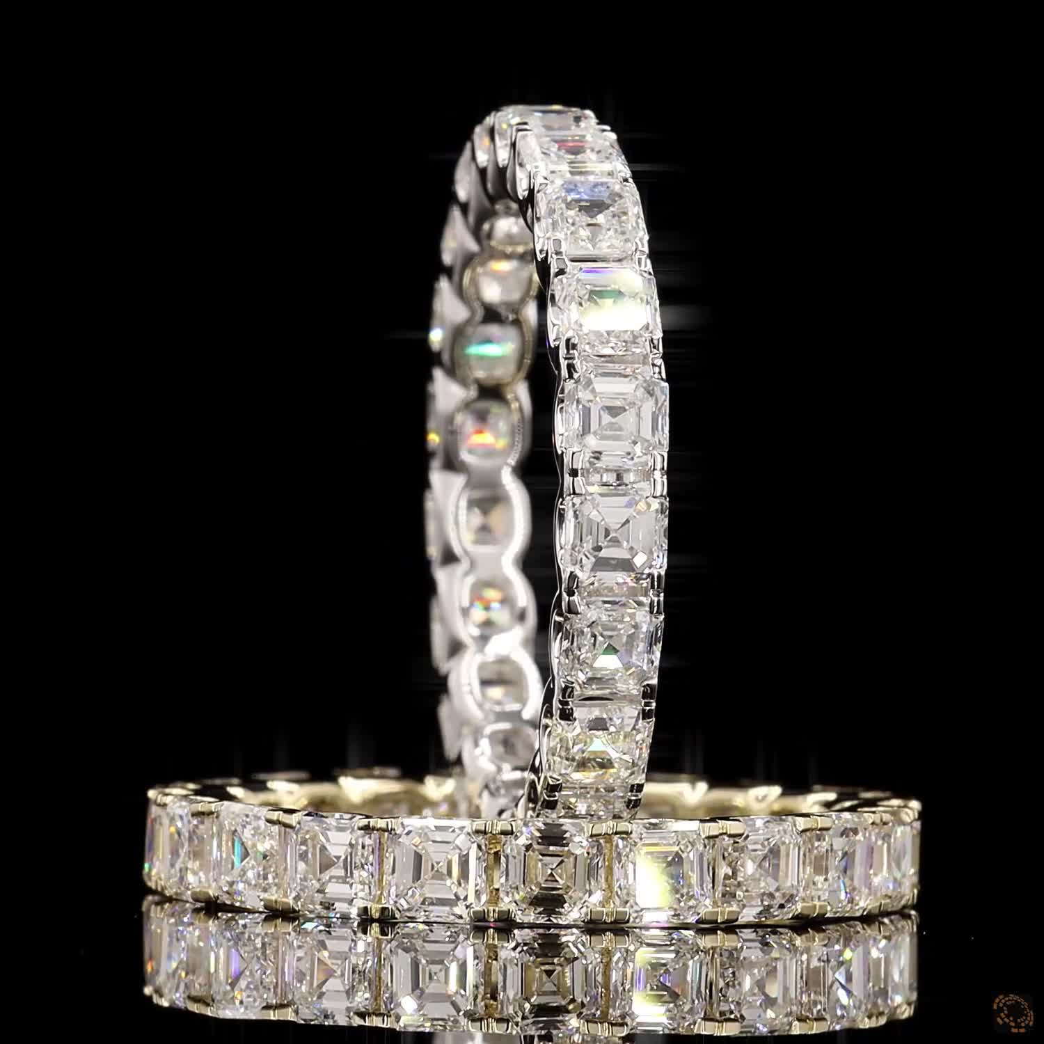 Asscher Cut Diamond Full Eternity Ring