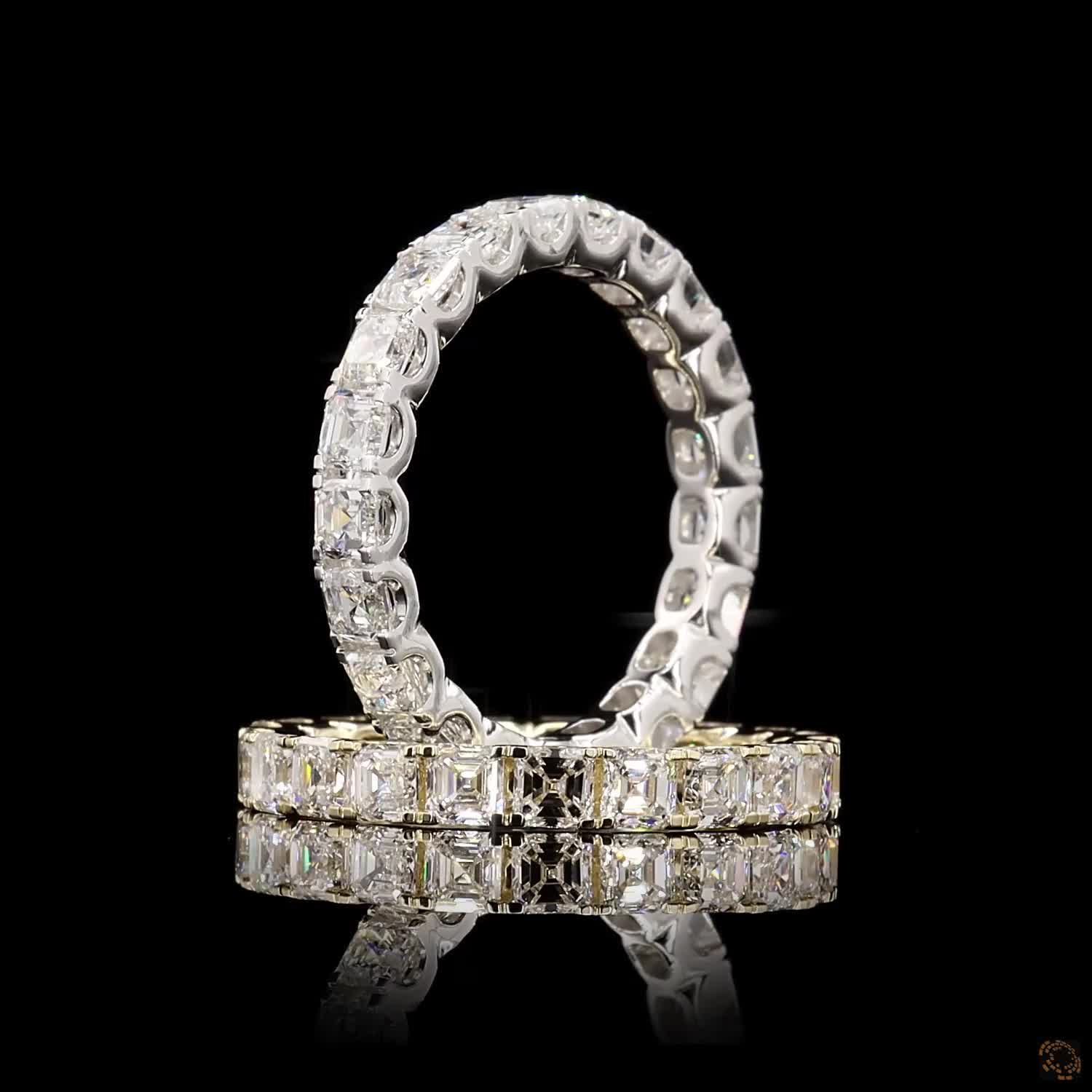 Asscher Cut Diamond Full Eternity Ring