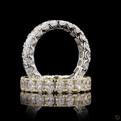 Oval Diamond Split Prong Classic Full Eternity Ring