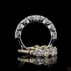 Round Brilliant Diamond Half Eternity Ring