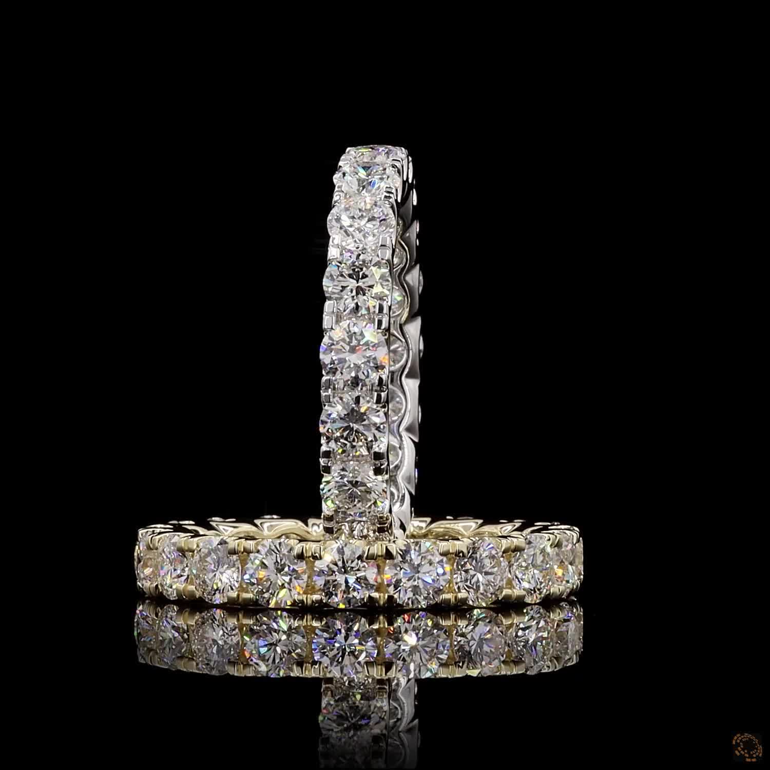 Round Diamond Split Prong Full Eternity Ring