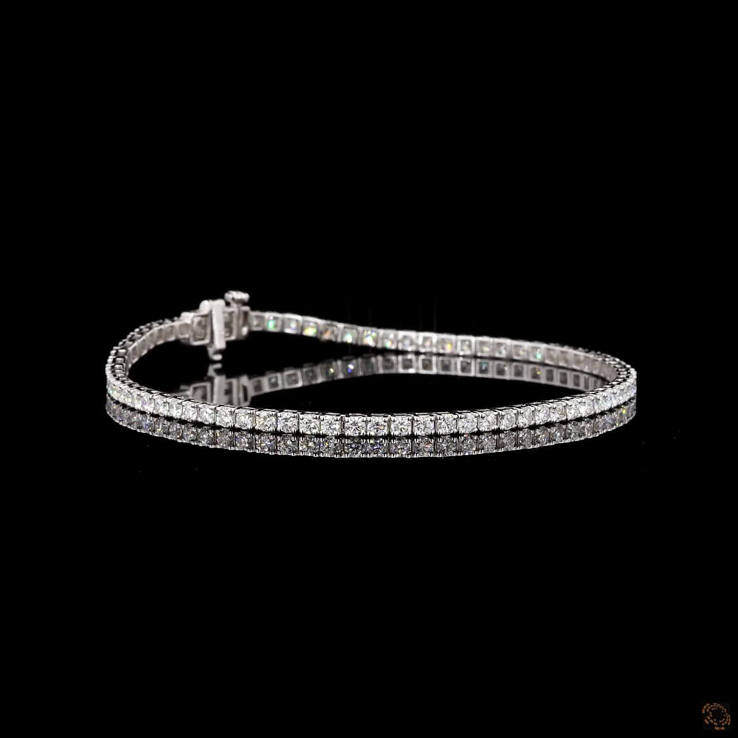 Straight Line lab Diamond Tennis Bracelets