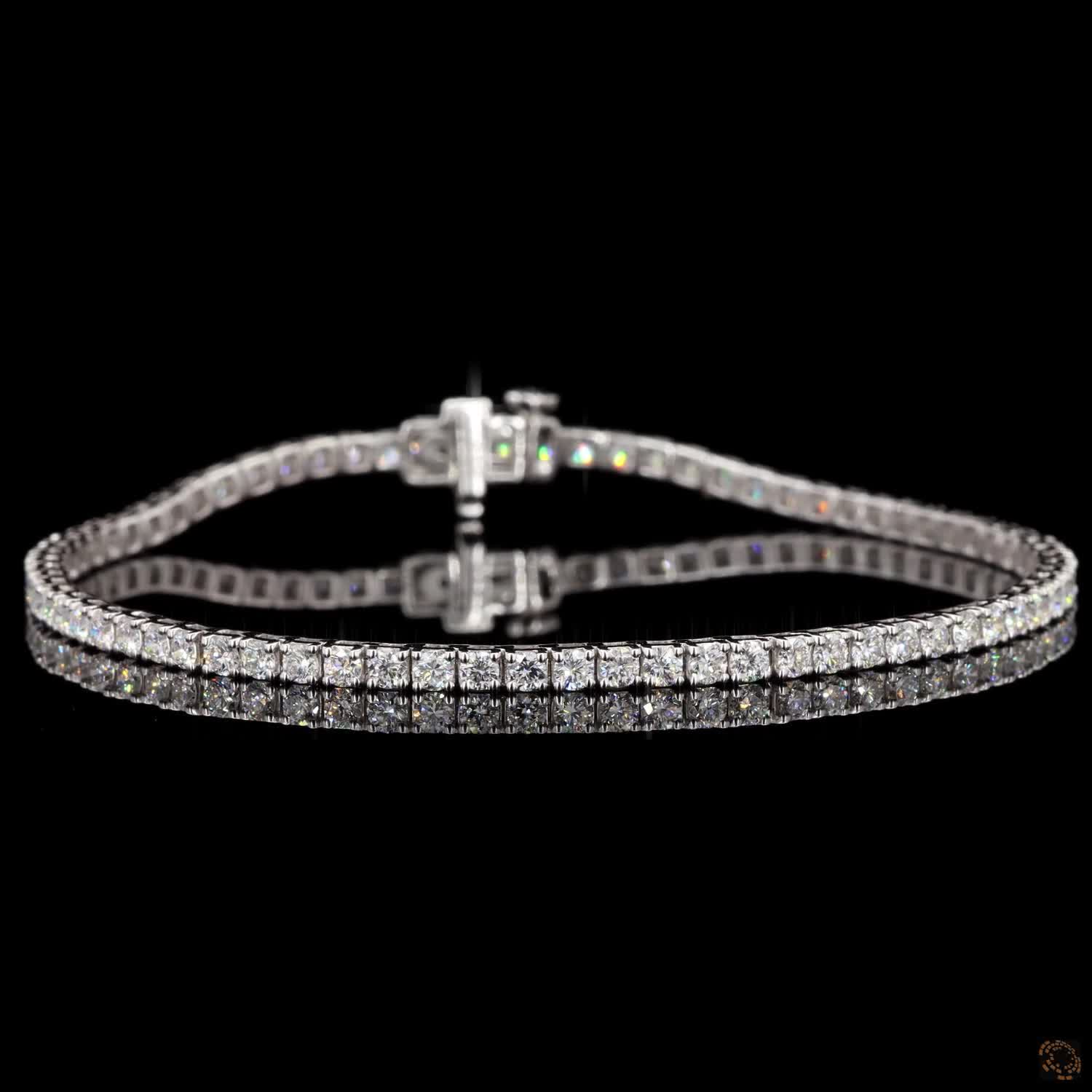 Straight Line lab Diamond Tennis Bracelets