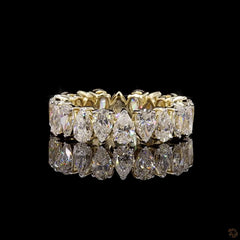 5.57 Carat Alternating Ring For Her in 14K Gold