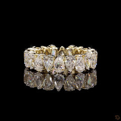 5.57 Carat Alternating Ring For Her in 14K Gold