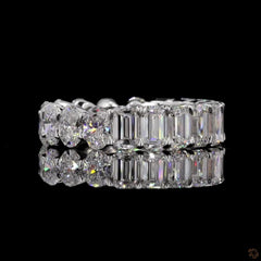 5.63 Carat Half and Half Diamond Full Eternity Ring