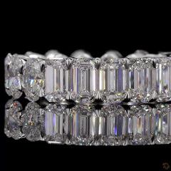 5.63 Carat Half and Half Diamond Full Eternity Ring