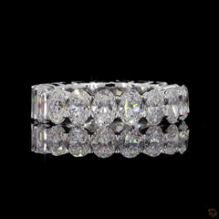 5.63 Carat Half and Half Diamond Full Eternity Ring