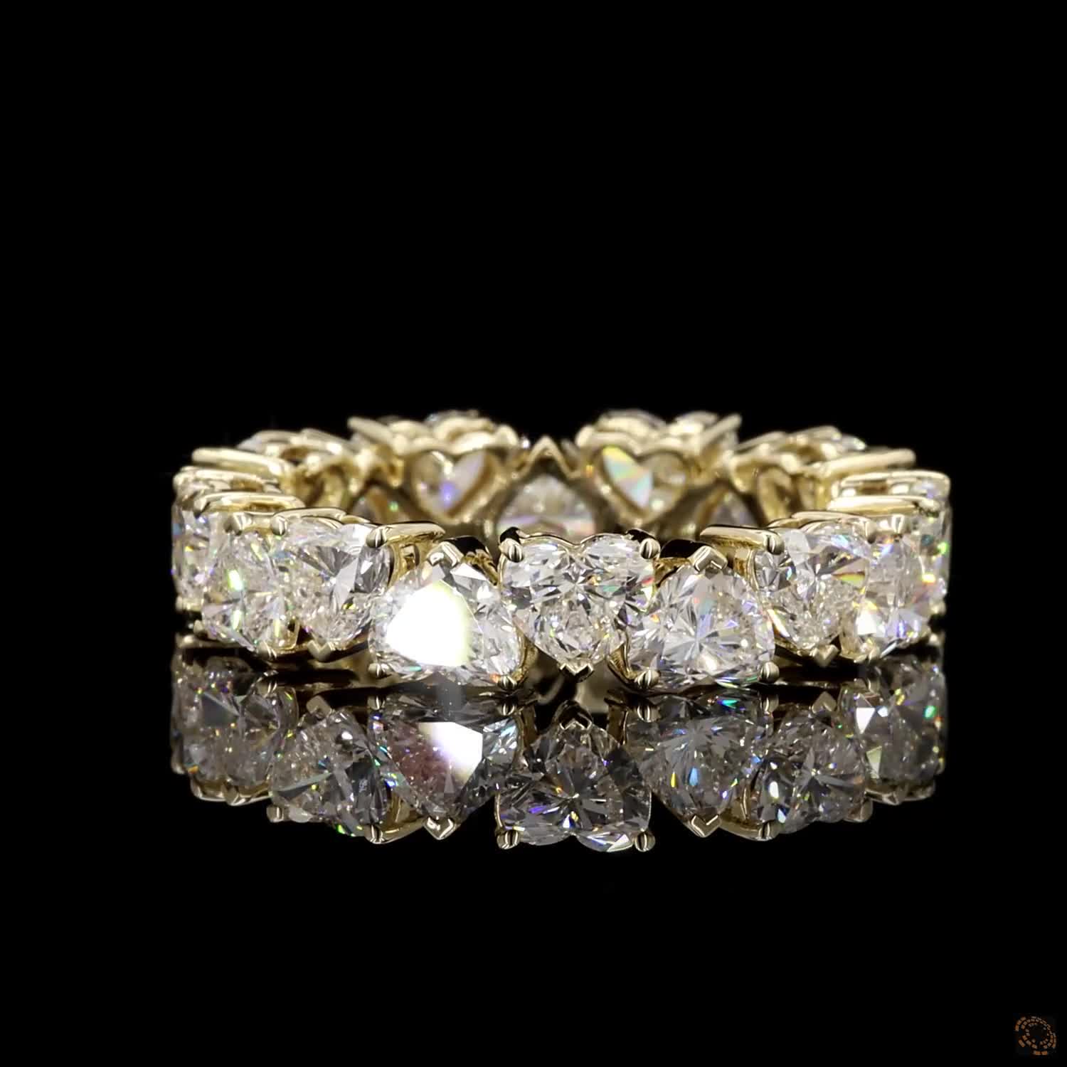 5.71 Carat Alternating Ring For Her in 14K Gold