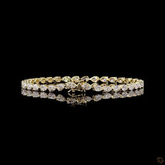 5.85 Carat East West Pear Lab Diamond Tennis Bracelet