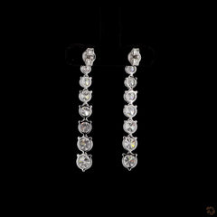 6.12 Carat Graduated Danglers Earring in 14k Gold