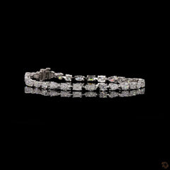 6.35 Ct Multi Shape Diamond Tennis Bracelets in 14K Gold