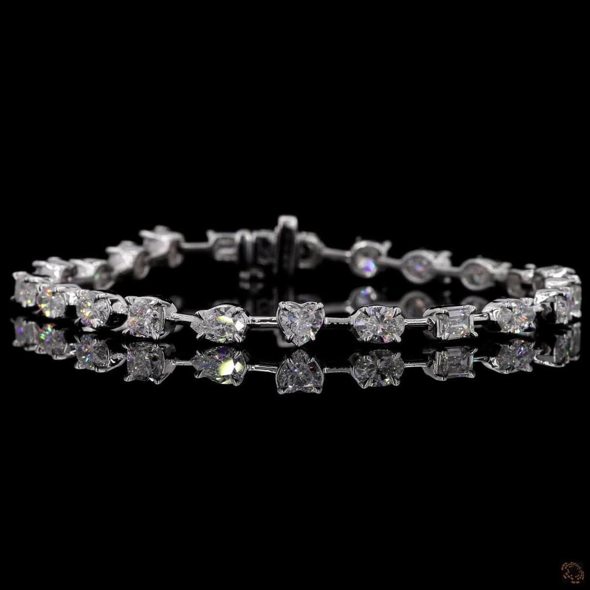 7.16 Multi Shape Tennis Bracelets in 14K Gold