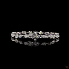 8.18 Carat Multi Shape Diamond Tennis Bracelets in 14K Gold