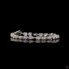 9.50 Carat Multi Shape Diamond Tennis Bracelets in 14K Gold