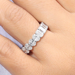 5.63 Carat Half and Half Diamond Full Eternity Ring