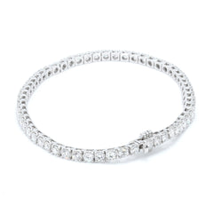 Round Diamond Tennis Bracelets For Women Crafted in 14K Gold