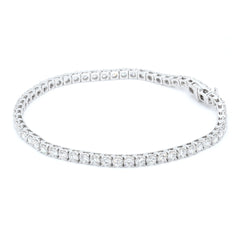 Round Diamond Tennis Bracelets For Women Crafted in 14K Gold