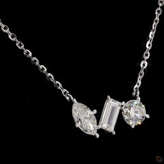 Lab Grown Diamond Contemporary Necklace  in 14K Gold