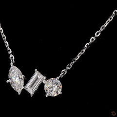 Lab Grown Diamond Contemporary Necklace  in 14K Gold