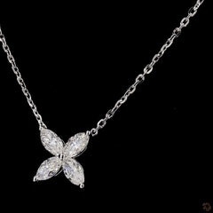 Marquise Diamond Butterfly 14K Gold Necklace