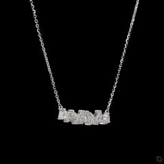 Multi Shape Diamond Contemporary Necklace  in 14K Gold