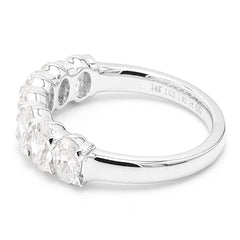 Oval Diamonds Engagement Ring For Women, Lab Grown Diamonds Studded Classic 7 Wedding Stone Ring