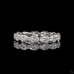 Oval East West Full Eternity Ring in 4K Gold